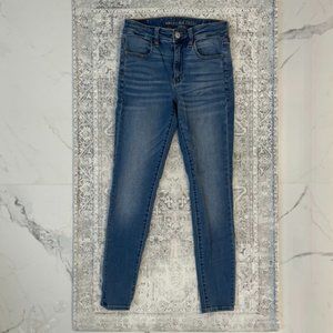 American Eagle Hi-Rise Next Level Stretch Blue Jean Size 6